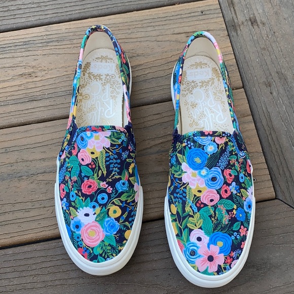Rifle paper co. Flower slip on keds size 8